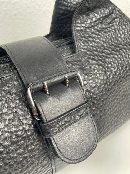 Vintage Y2K Black Leather Bag - 2000s