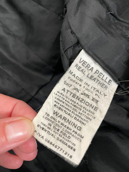Vintage Y2K 2000s black leather jacket