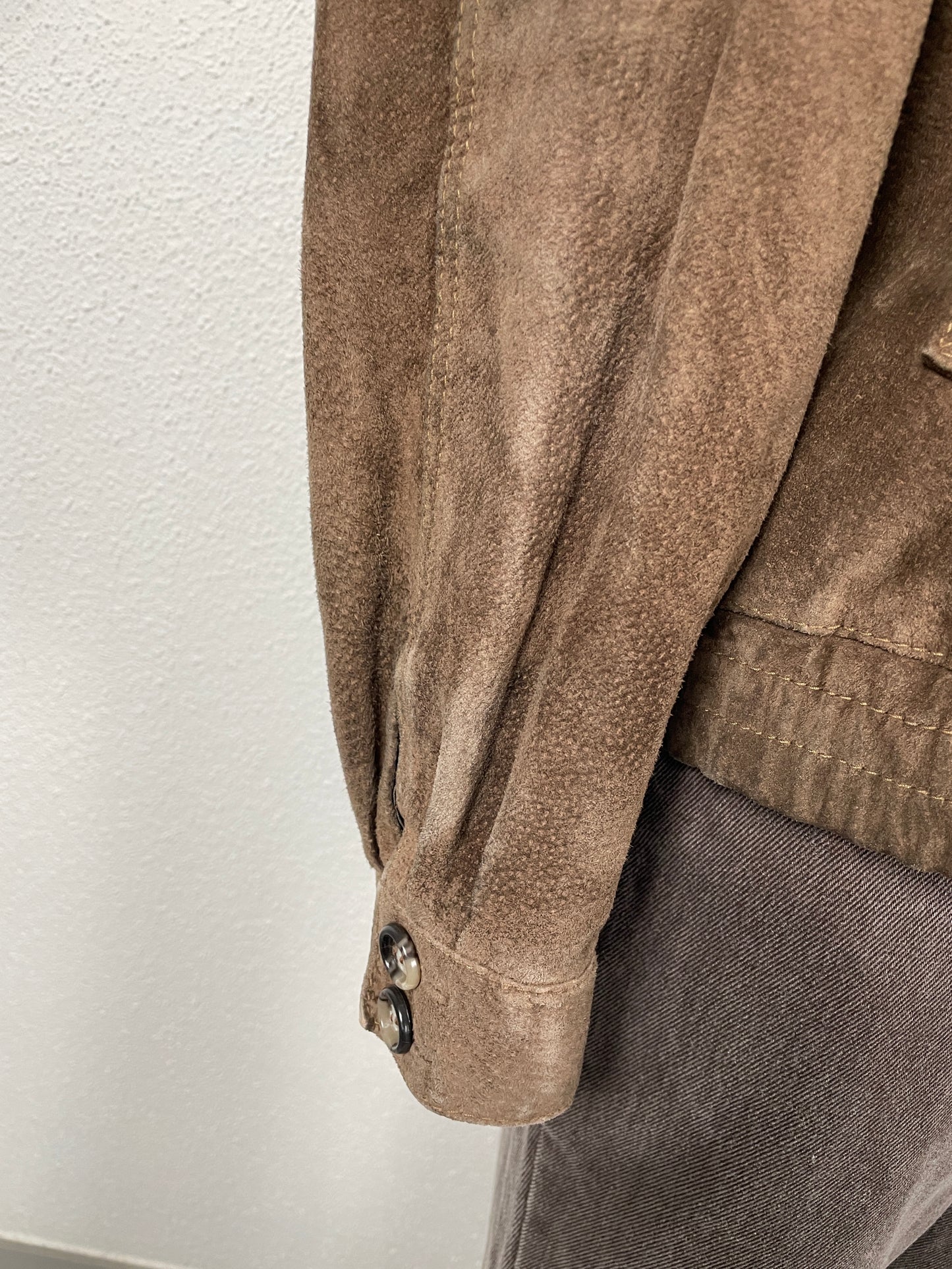 Vintage 80s brown suede jacket