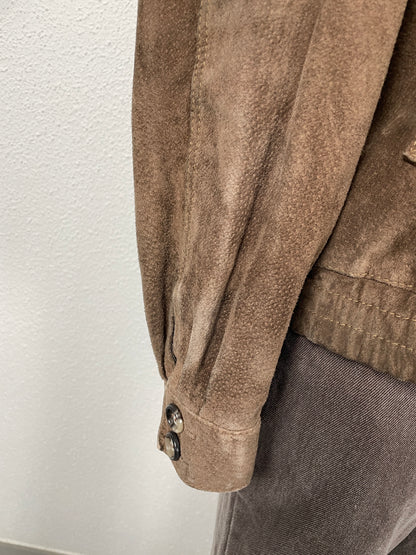 Vintage 80s brown suede jacket