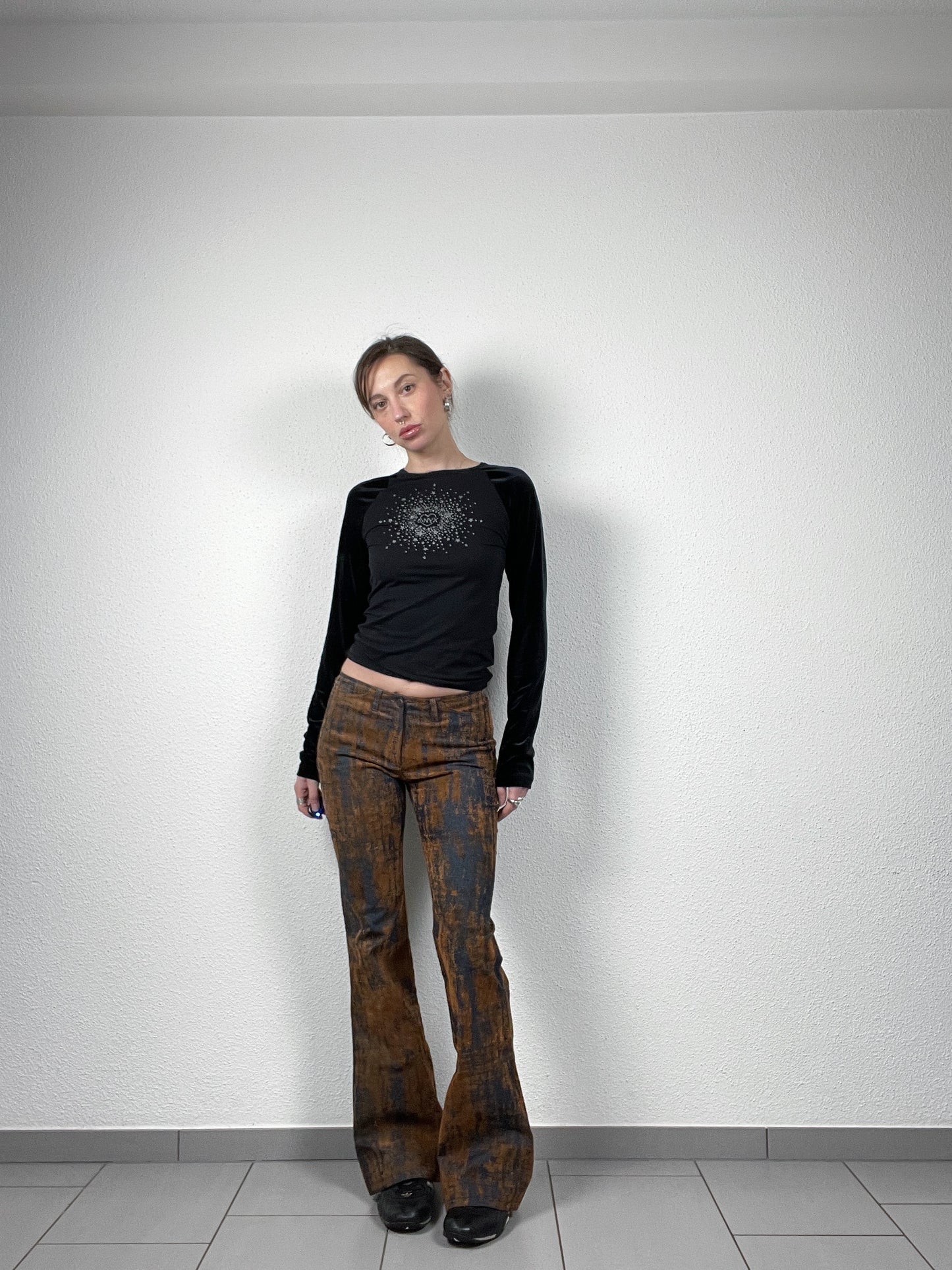 Y2K vintage Esisto Italian flared pants.