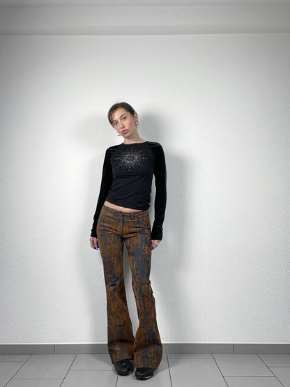 Y2K vintage Esisto Italian flared pants.