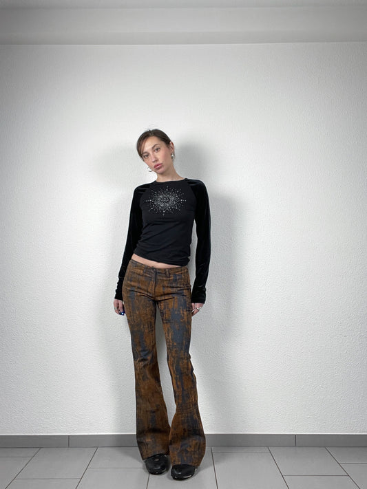 Y2K vintage Esisto Italian flared pants.