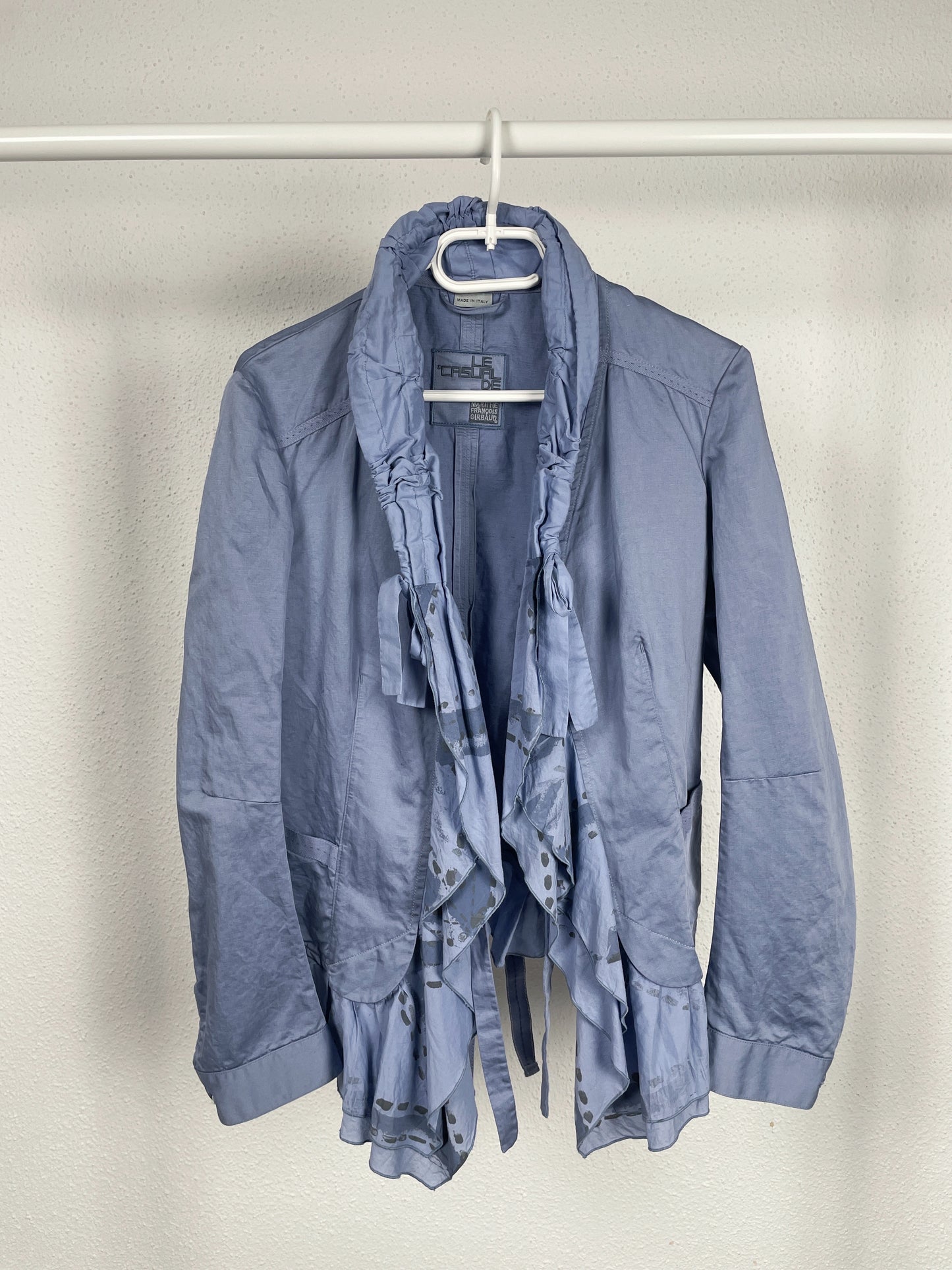 Y2K Marithé + François Girbaud ruffled jacket (Made in Italy, size L)