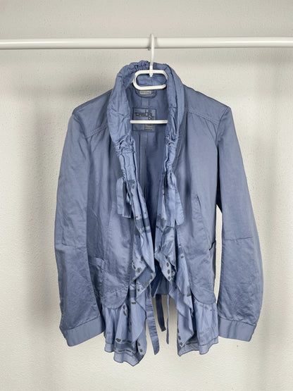 Y2K Marithé + François Girbaud ruffled jacket (Made in Italy, size L)