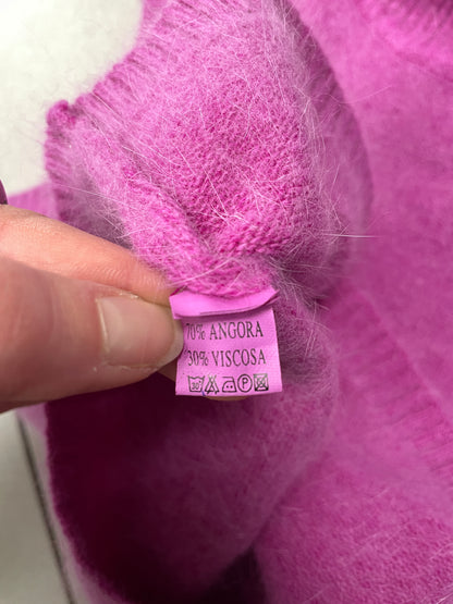 Y2K vintage Vesuvio angora sleeveless turtleneck top.