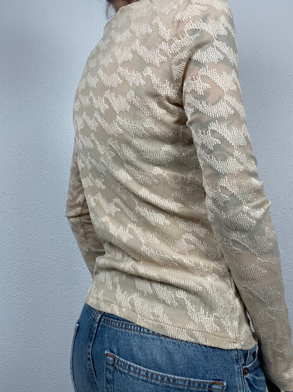 Planet Sheer Knit Top – Size S