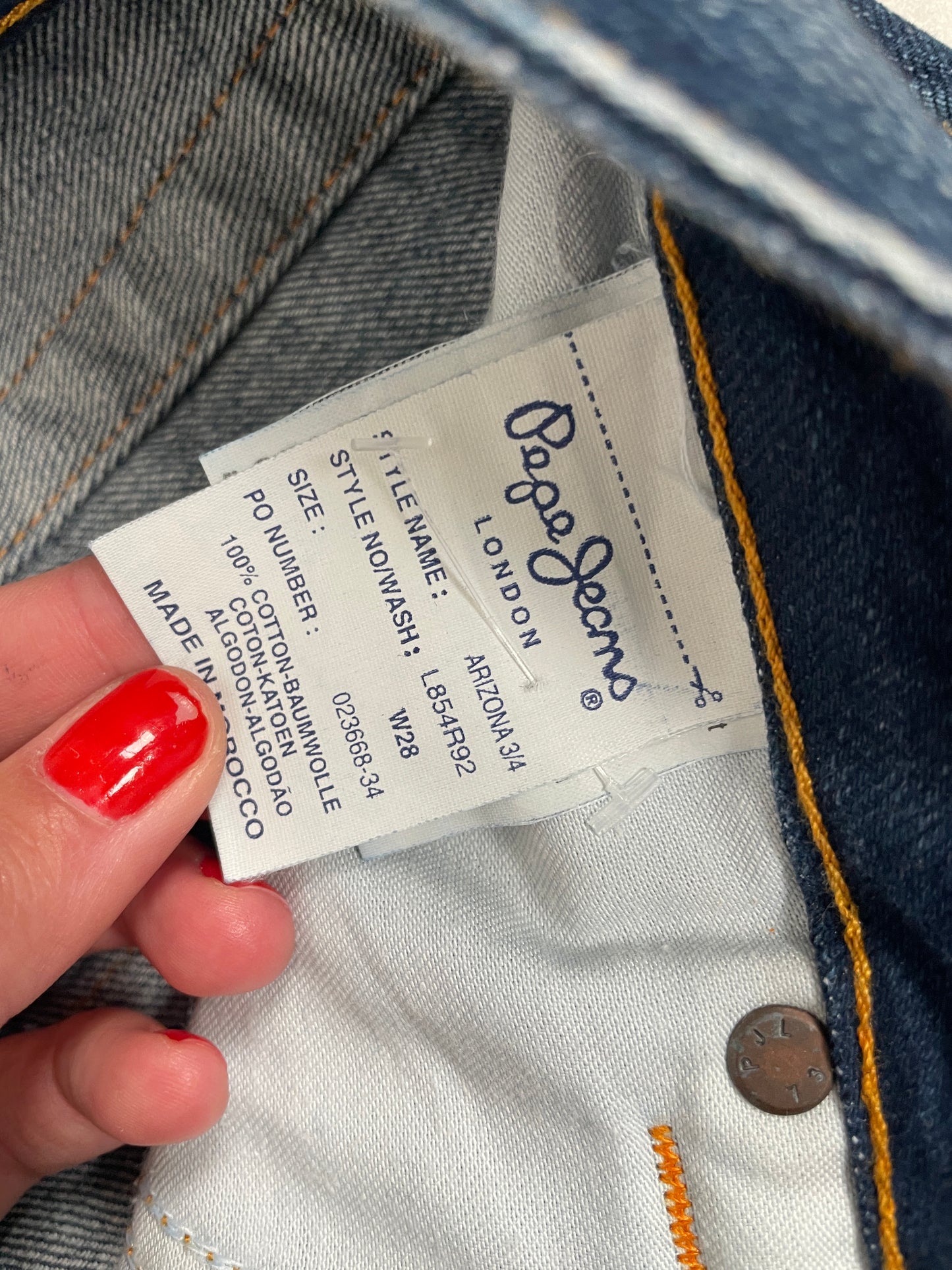 Vintage Pepe Jeans Arizona 3/4 Denim Capris – Size W28