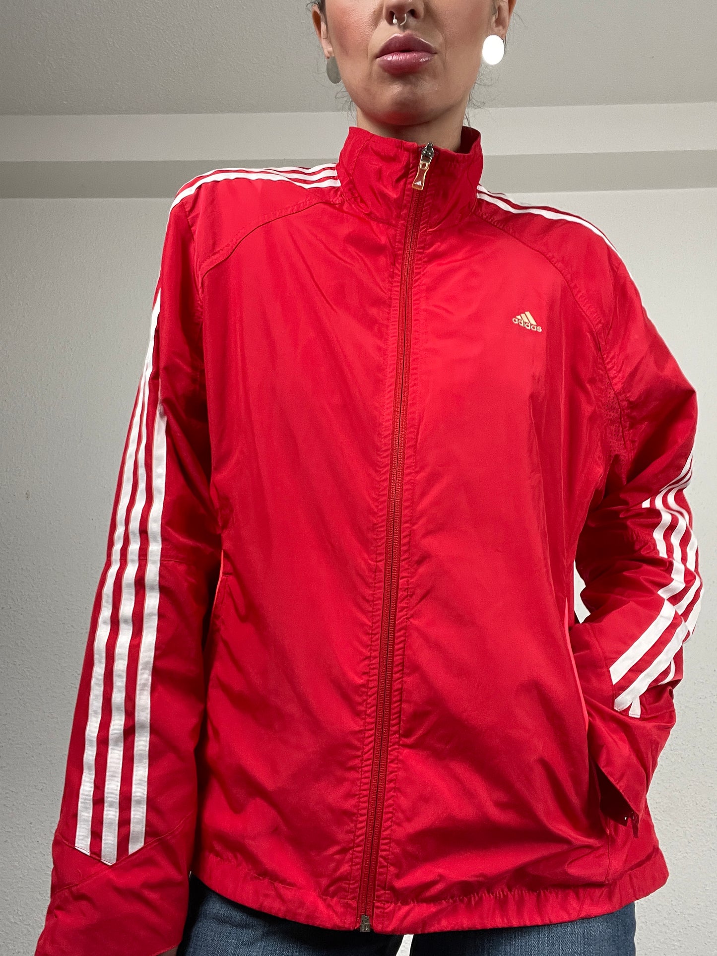 Vintage 2008 red track jacket by Adidas