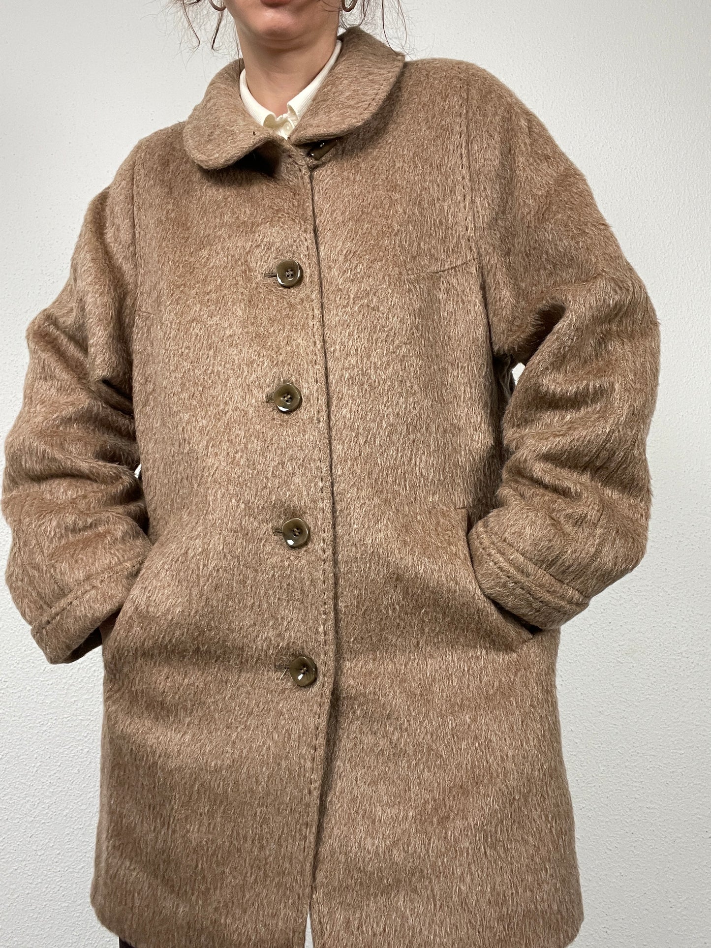Vintage 70s oversized lama wool coat