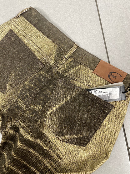 Just Cavalli vintage 2001 gold coated jeans