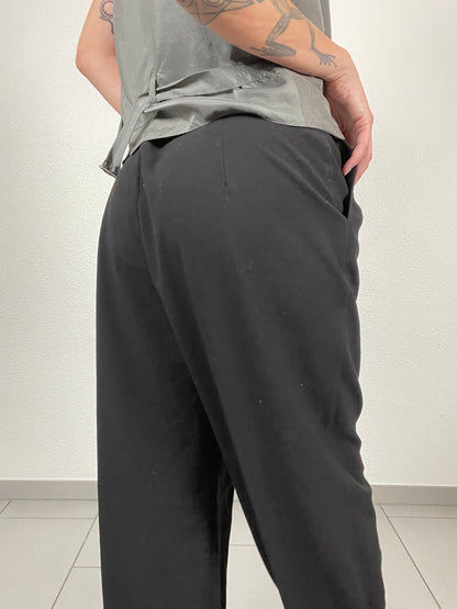 Vintage Black Wide-Leg Trousers – Size M