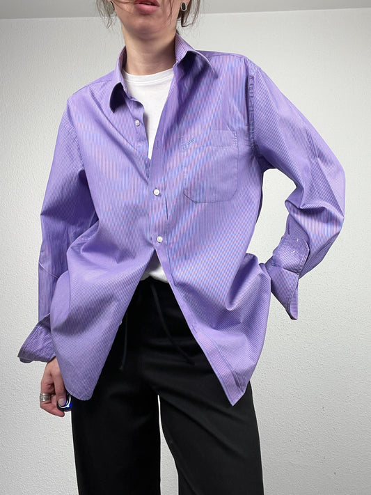 Purple & pink striped cotton shirt by Daniel Hechter Paris