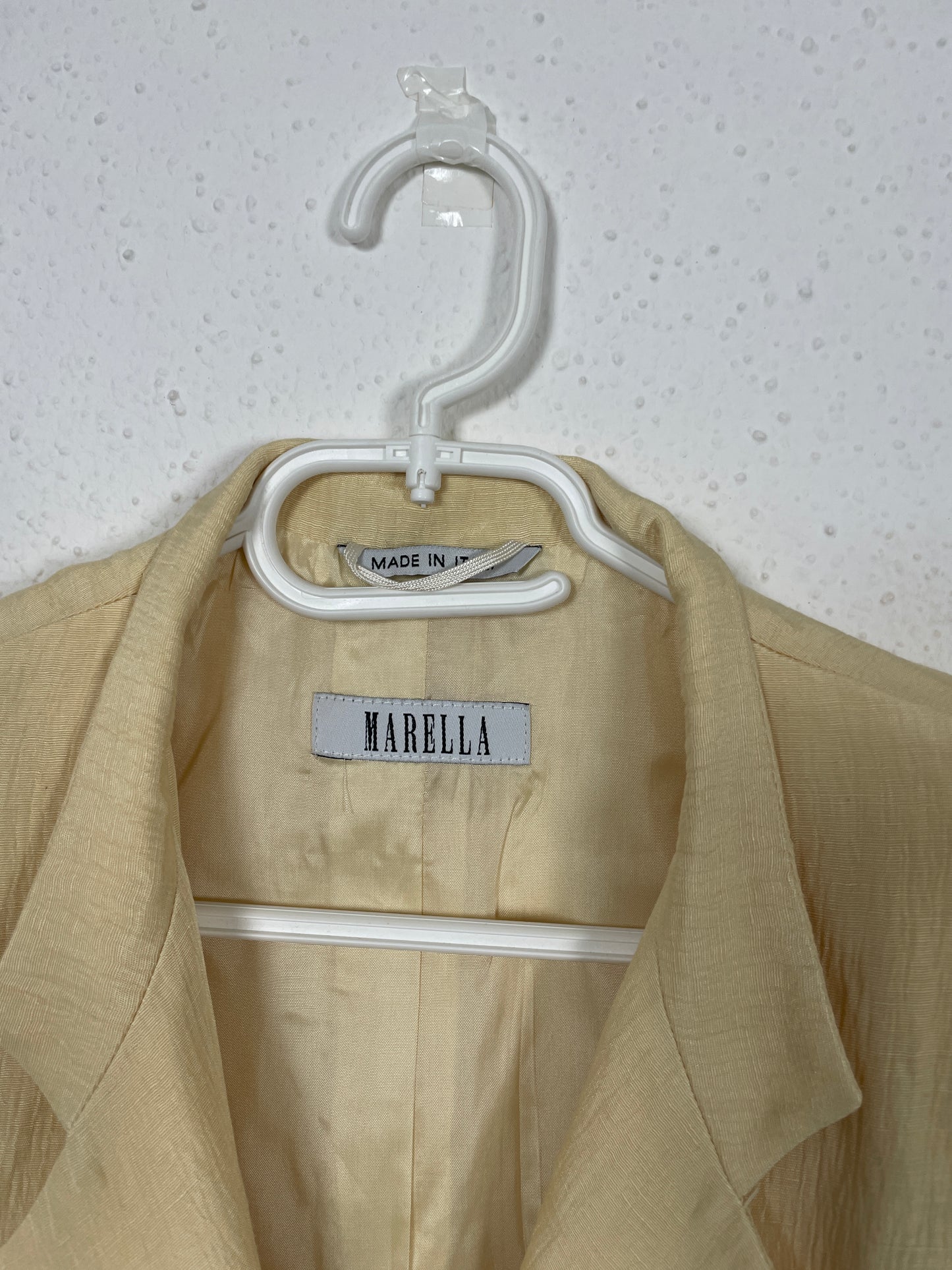 Vintage butter yellow Marella linen blend blazer