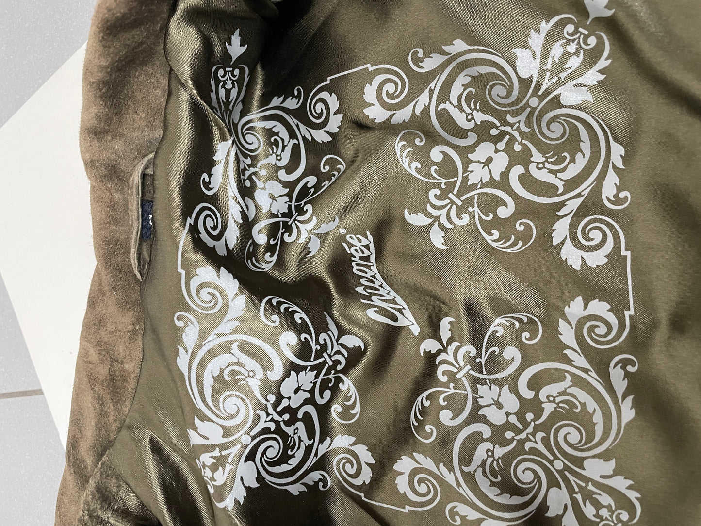 Vintage Y2K 2000s suede khaki jacket
