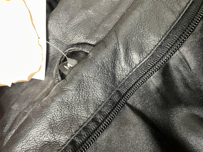 Vintage 90s black leather trench coat