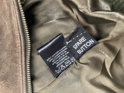 Vintage Y2K 2000s suede khaki jacket