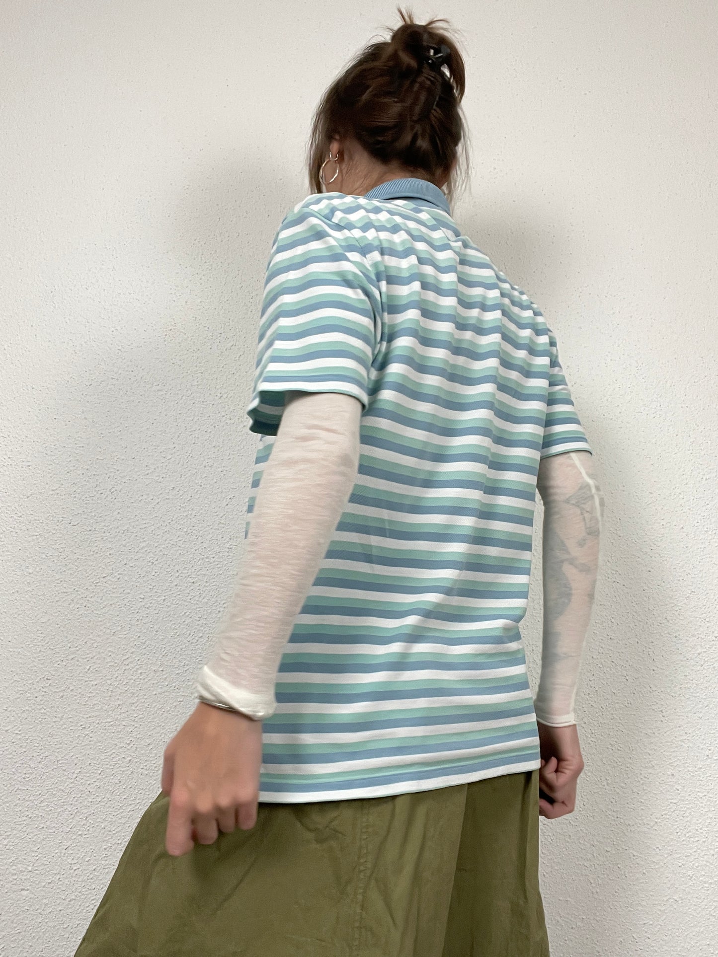 Vintage Lacoste striped polo shirt