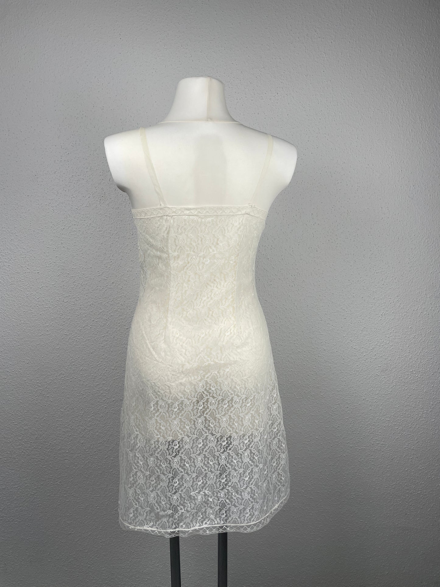 Vintage White Lace Slip Dress