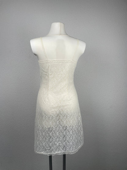 Vintage White Lace Slip Dress