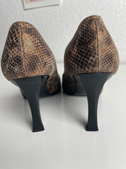 90s Stuart Weitzman for Russell & Bromley Snake Print Pumps