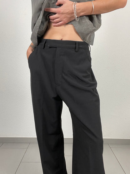 Vintage Black Wide-Leg Trousers – Size M