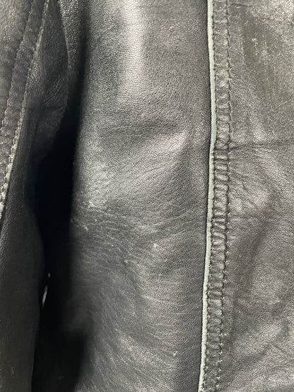 Vintage Y2K 2000s black leather jacket