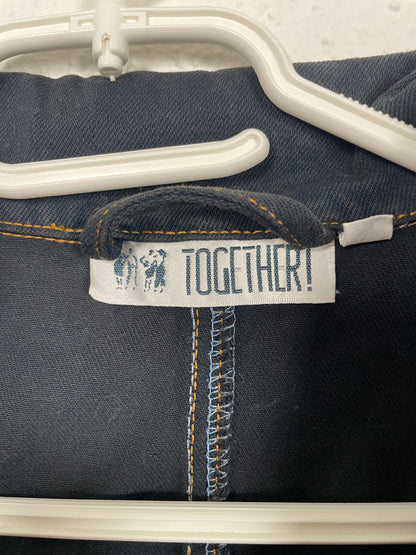 Vintage 80s Structured Denim Jacket by Together – Size 36/38