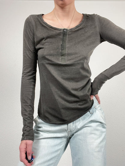 Vintage G-Star RAW Long Sleeve Top – Khaki Green – Size S