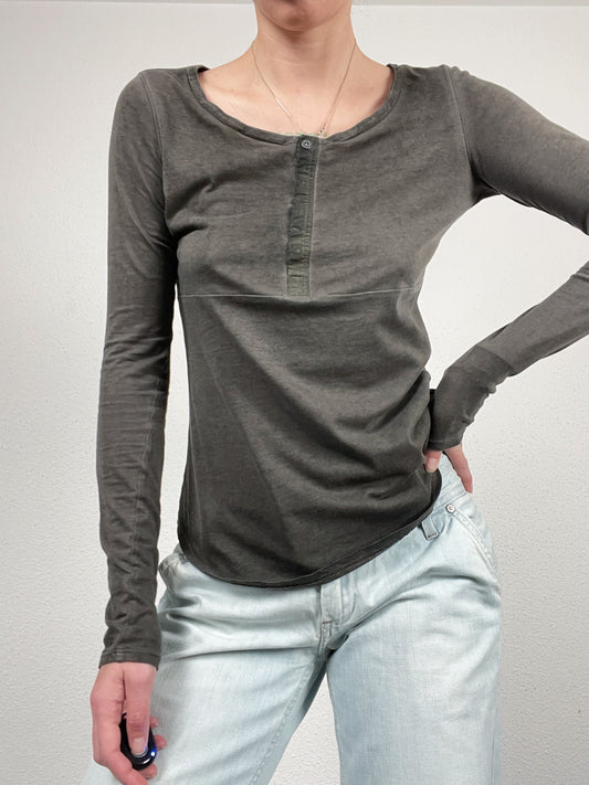 Vintage G-Star RAW Long Sleeve Top – Khaki Green – Size S