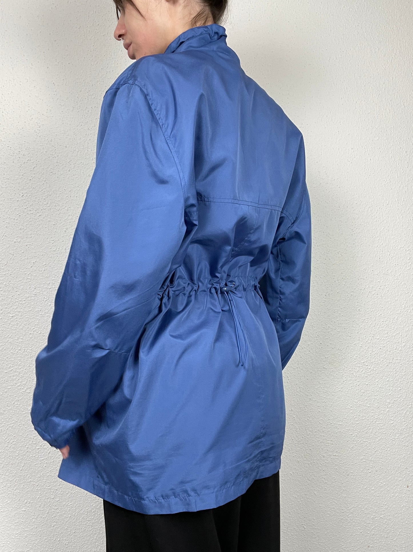 Vintage Blue Windbreaker Jacket – Size M
