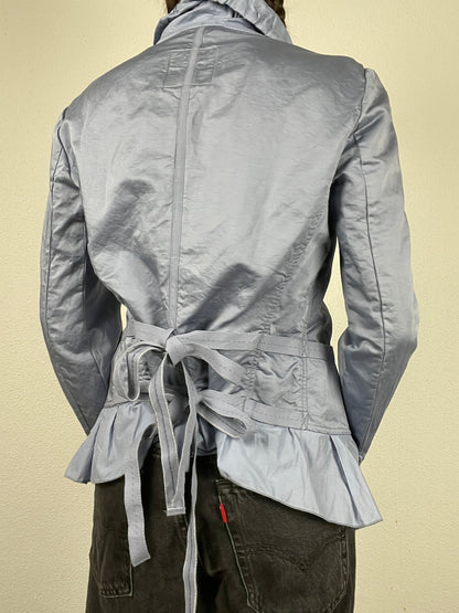 Y2K Marithé + François Girbaud ruffled jacket (Made in Italy, size L)