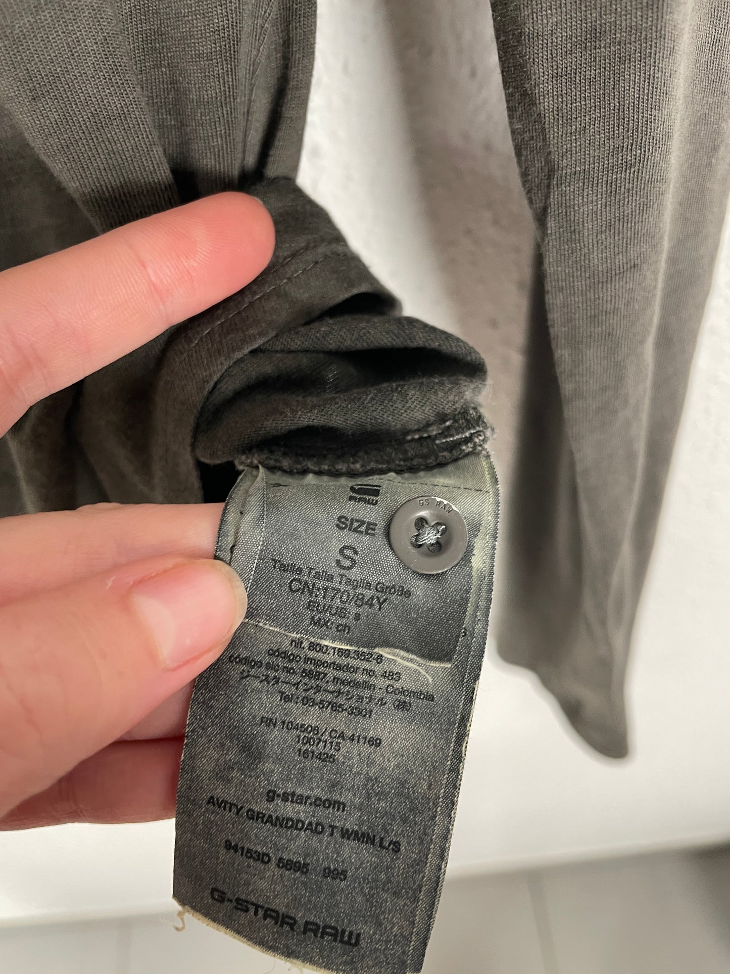 Vintage G-Star RAW Long Sleeve Top – Khaki Green – Size S