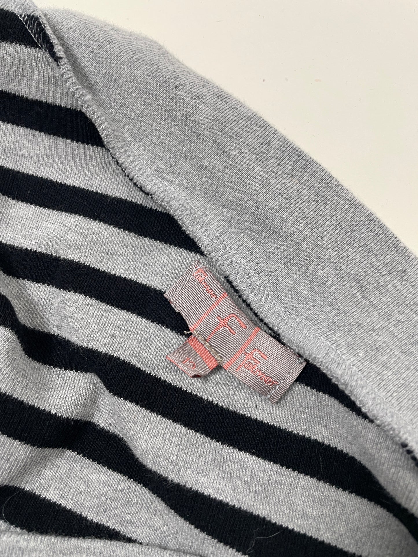 Vintage Y2K striped asymmetric top