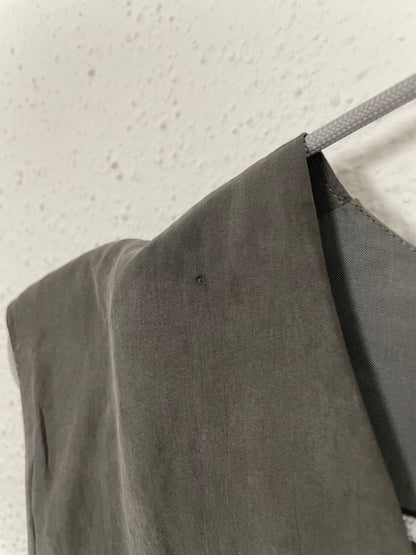 Vintage Grey Silk Vest – Size L
