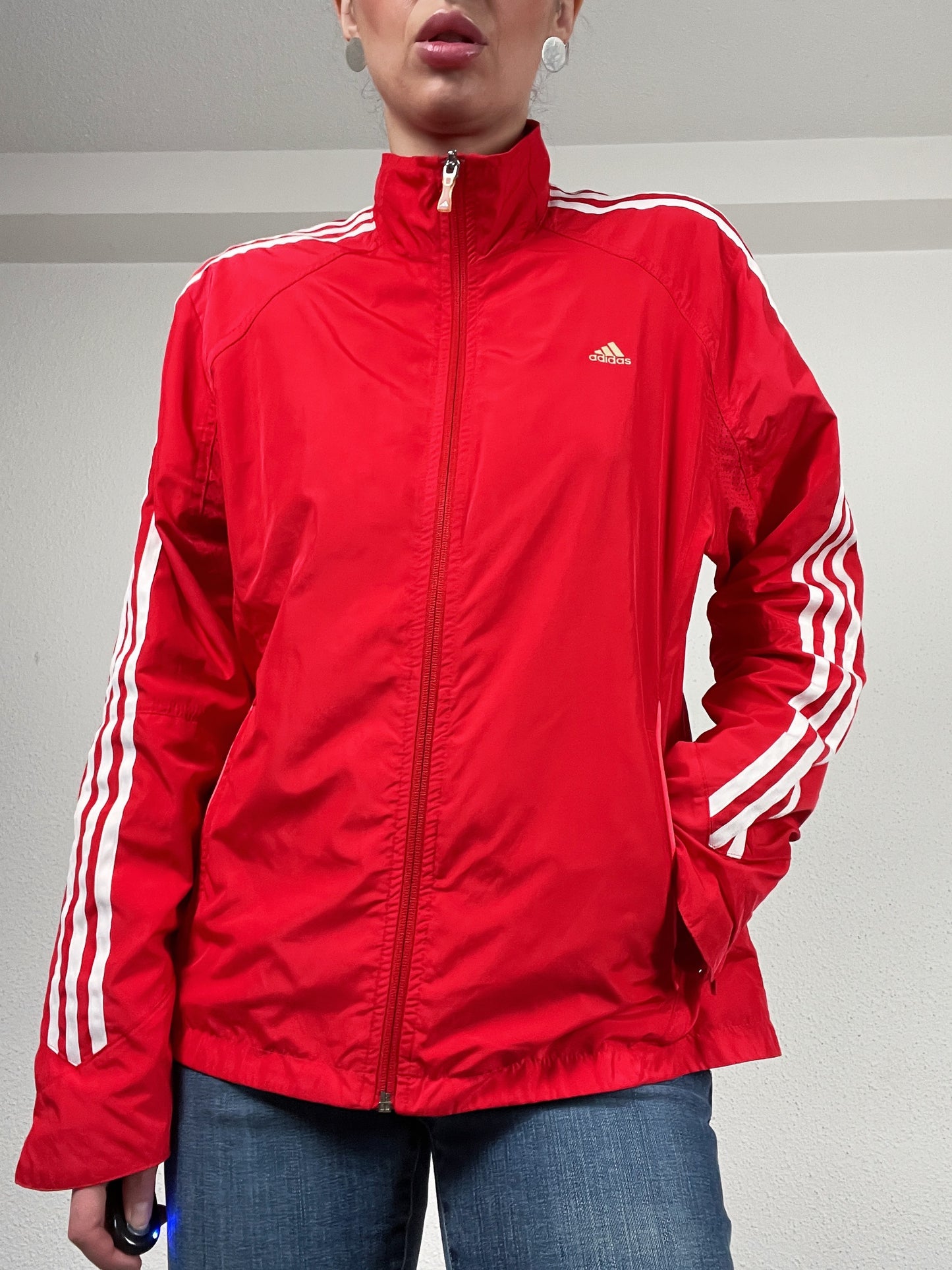 Vintage 2008 red track jacket by Adidas