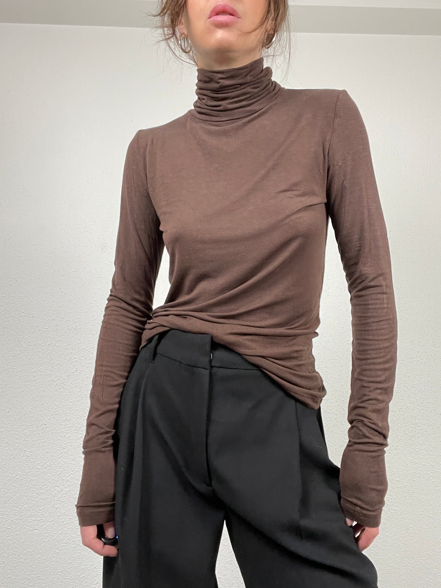 Vintage brown turtleneck longsleeve top