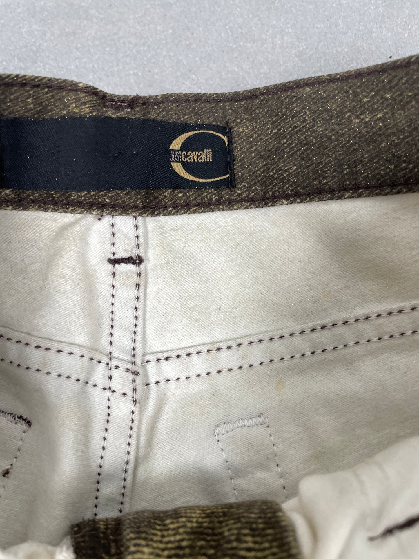 Just Cavalli vintage 2001 gold coated jeans
