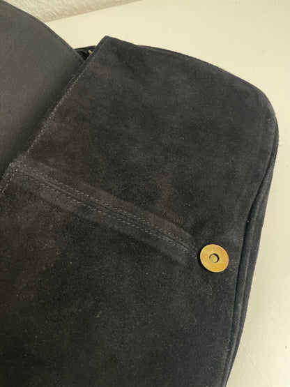 Vintage Black Haircalf Shoulder Bag
