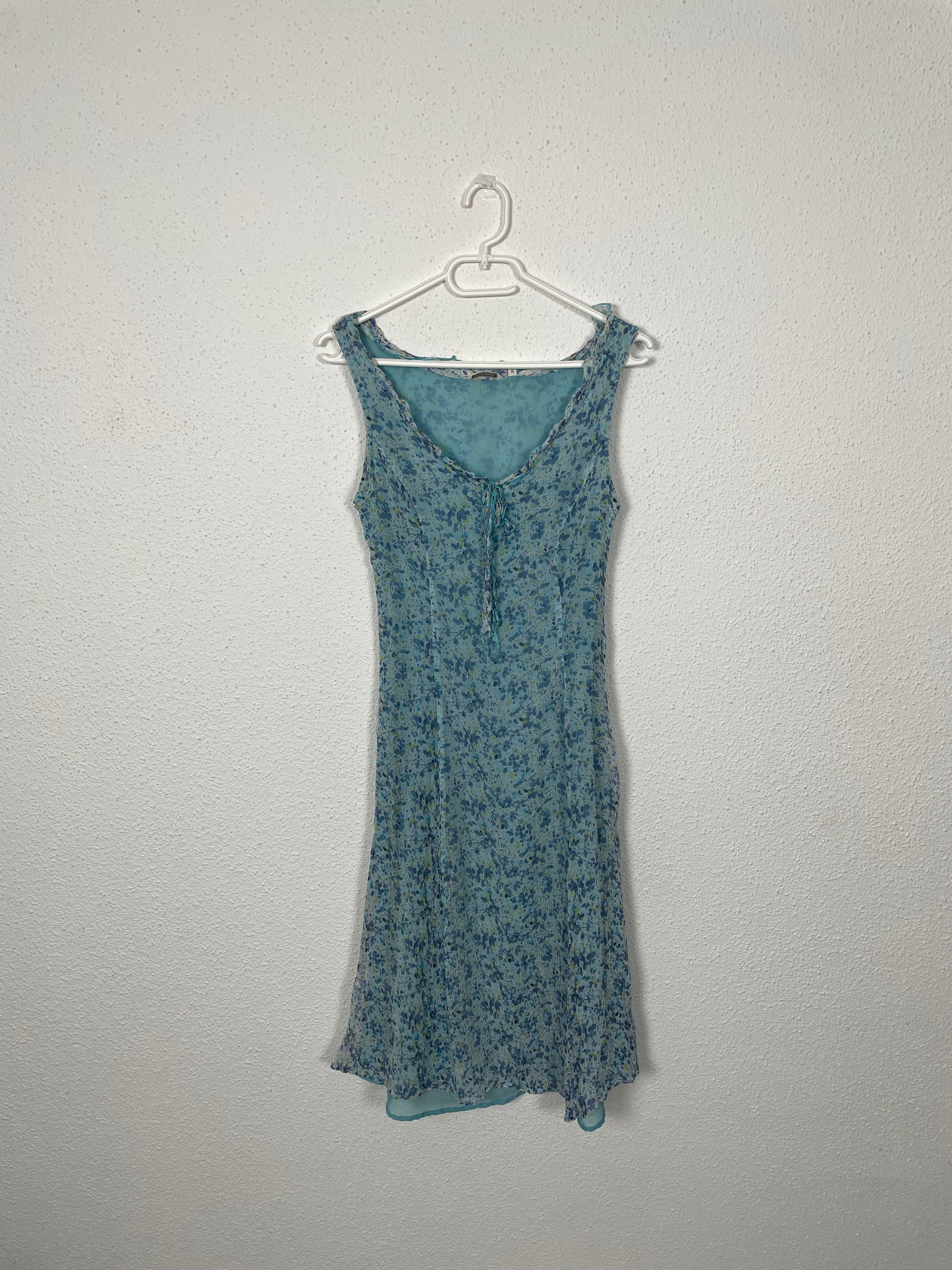 Vintage 00s Blue Floral Dress