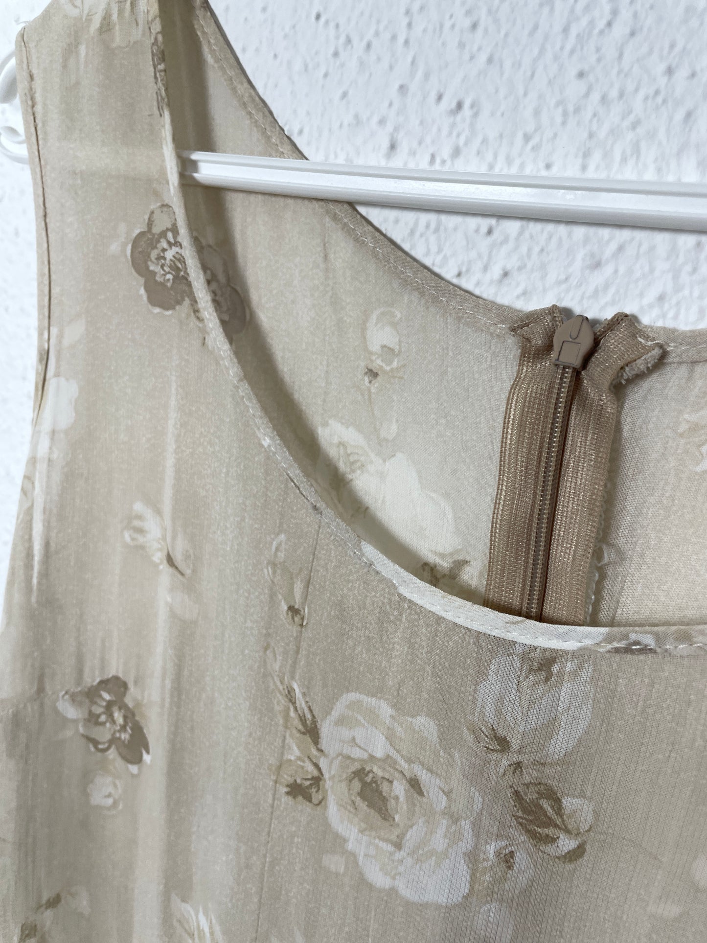 Vintage Floral Viscose Maxi Dress