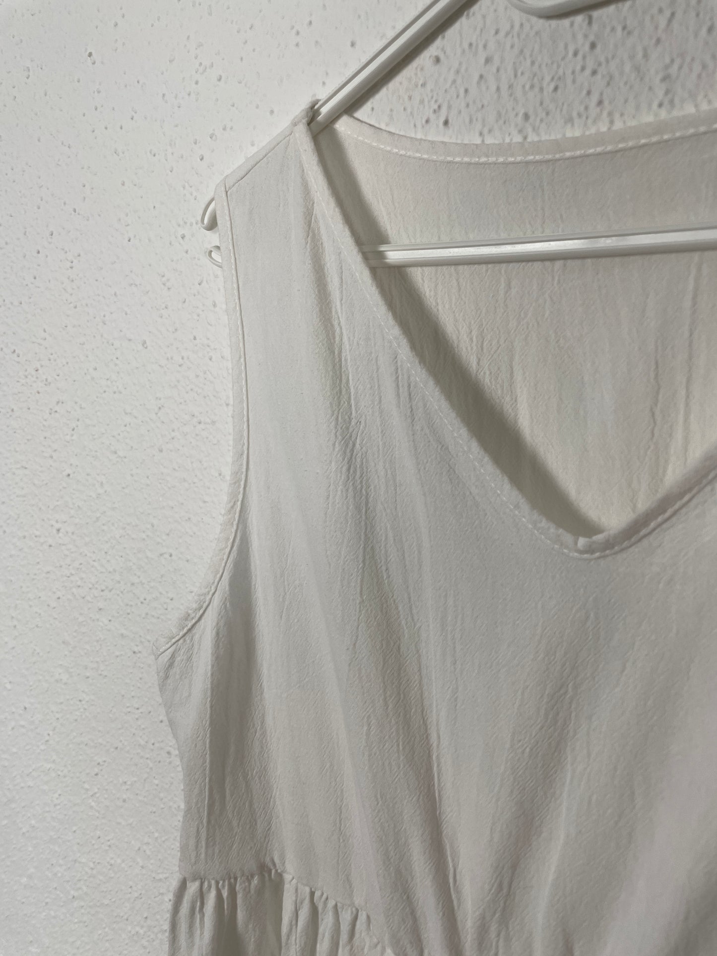 White Sleeveless Maxi Dress