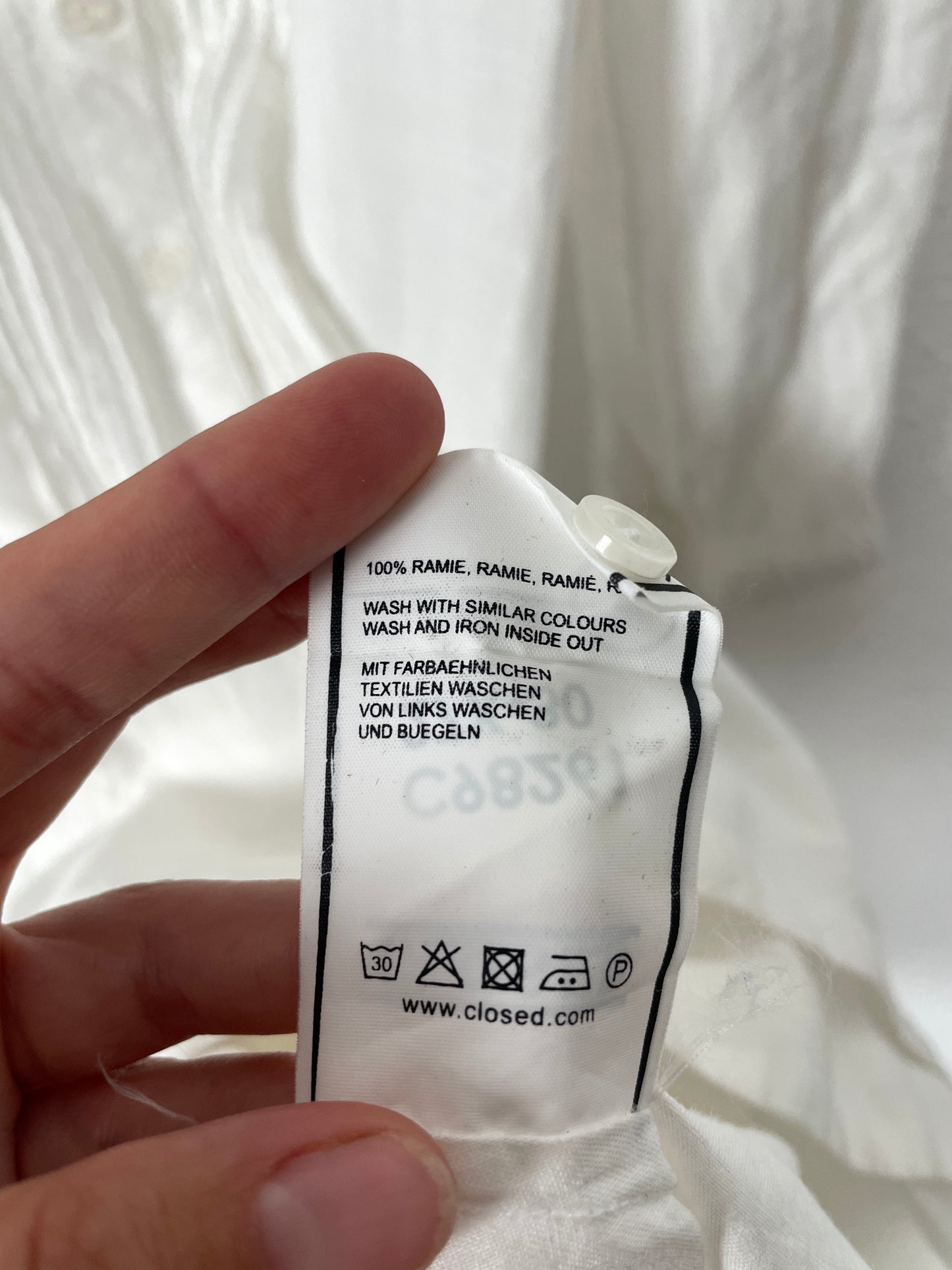 White Ramie Pintuck Dress