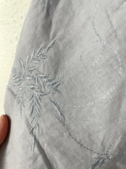 Y2K Pale Blue Embroidered Halter Top