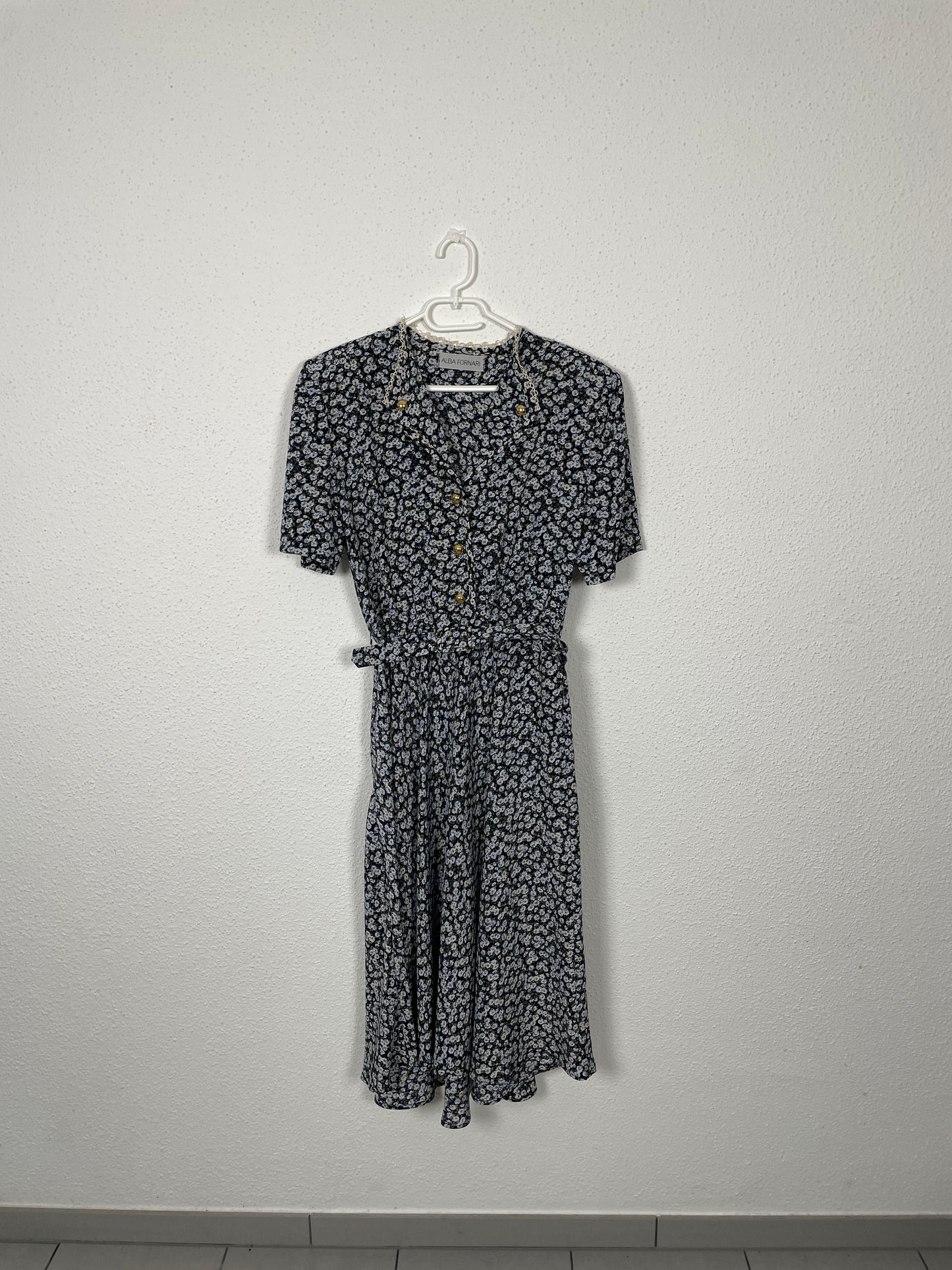 Vintage Floral Midi Dress