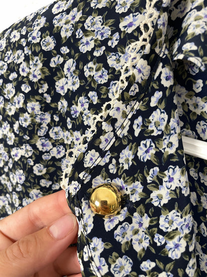 Vintage Floral Midi Dress