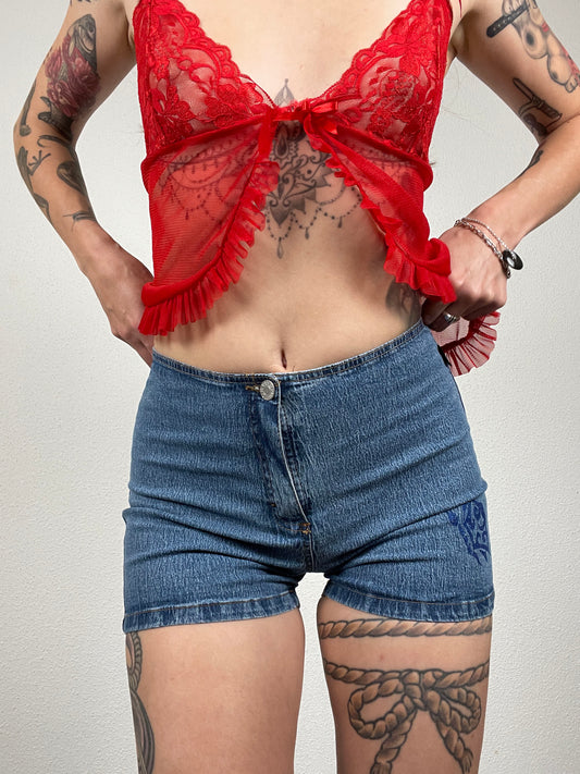 90s High Waisted Denim Shorts