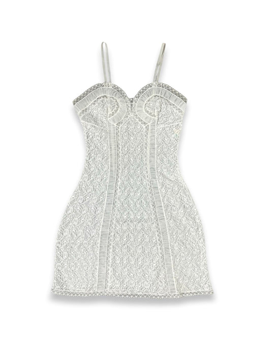 Vintage White Lace Slip Dress