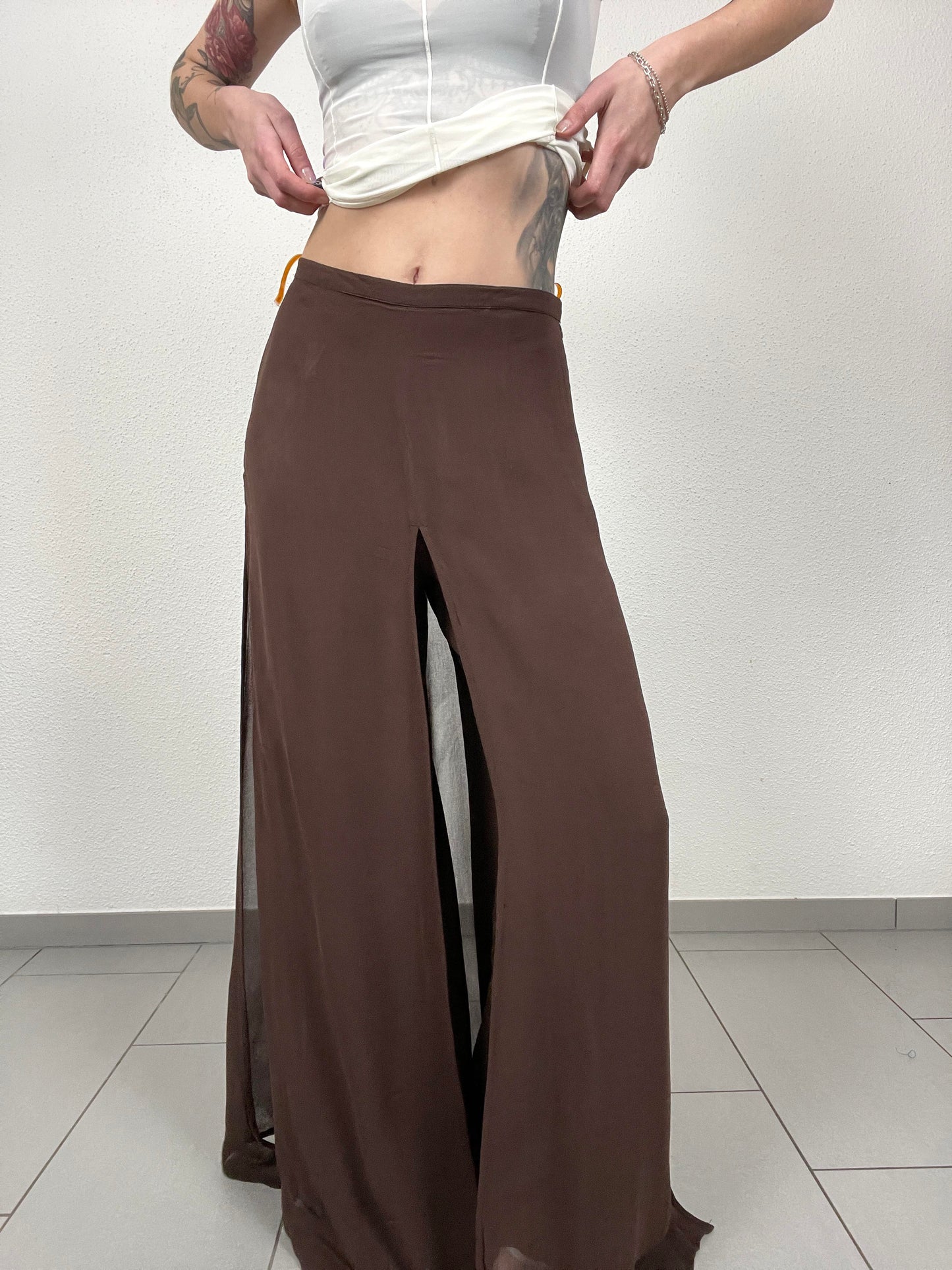 Anne Weyburn Chocolate Split Pants