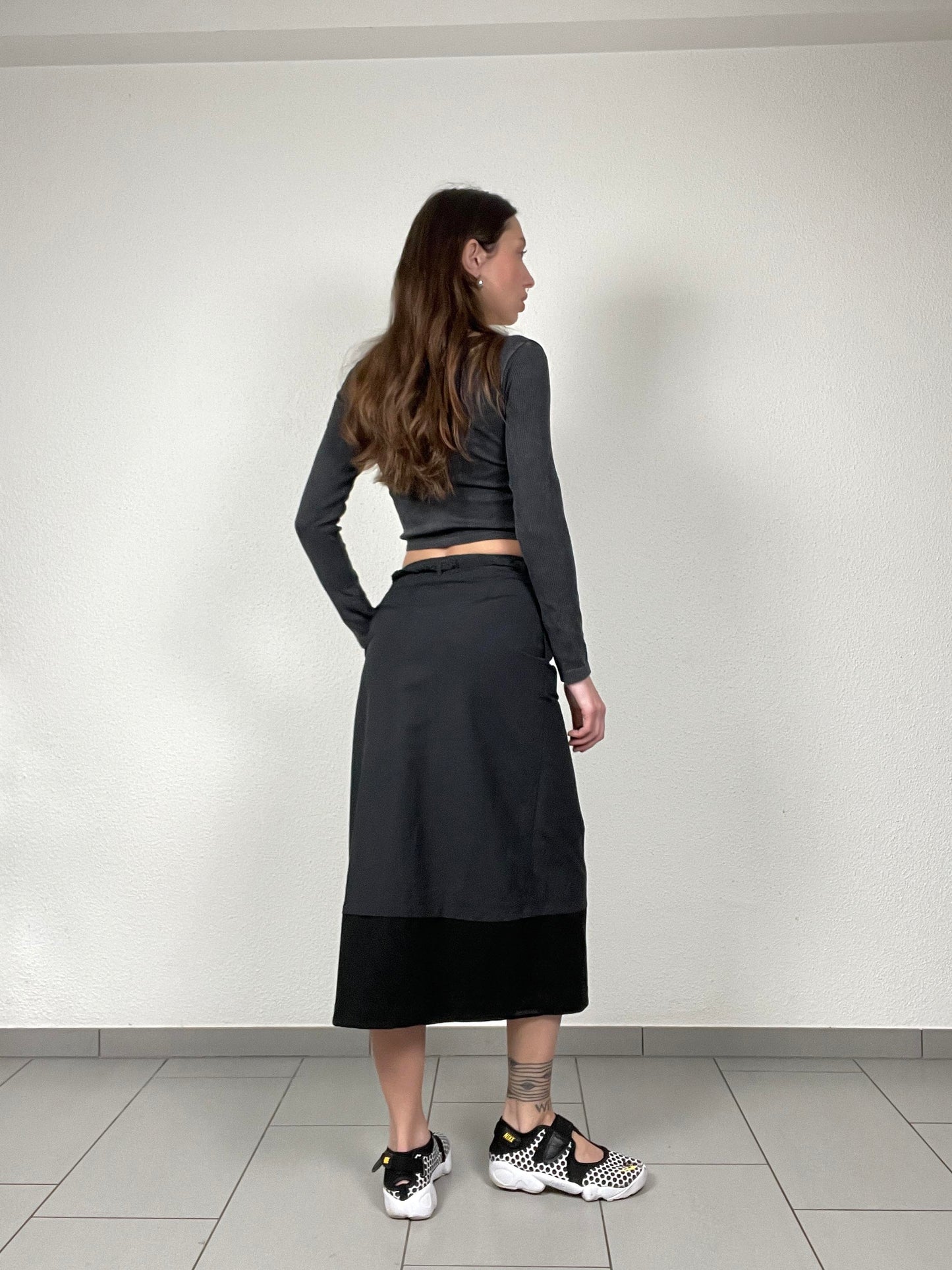 Trussardi Sport Black Midi Skirt
